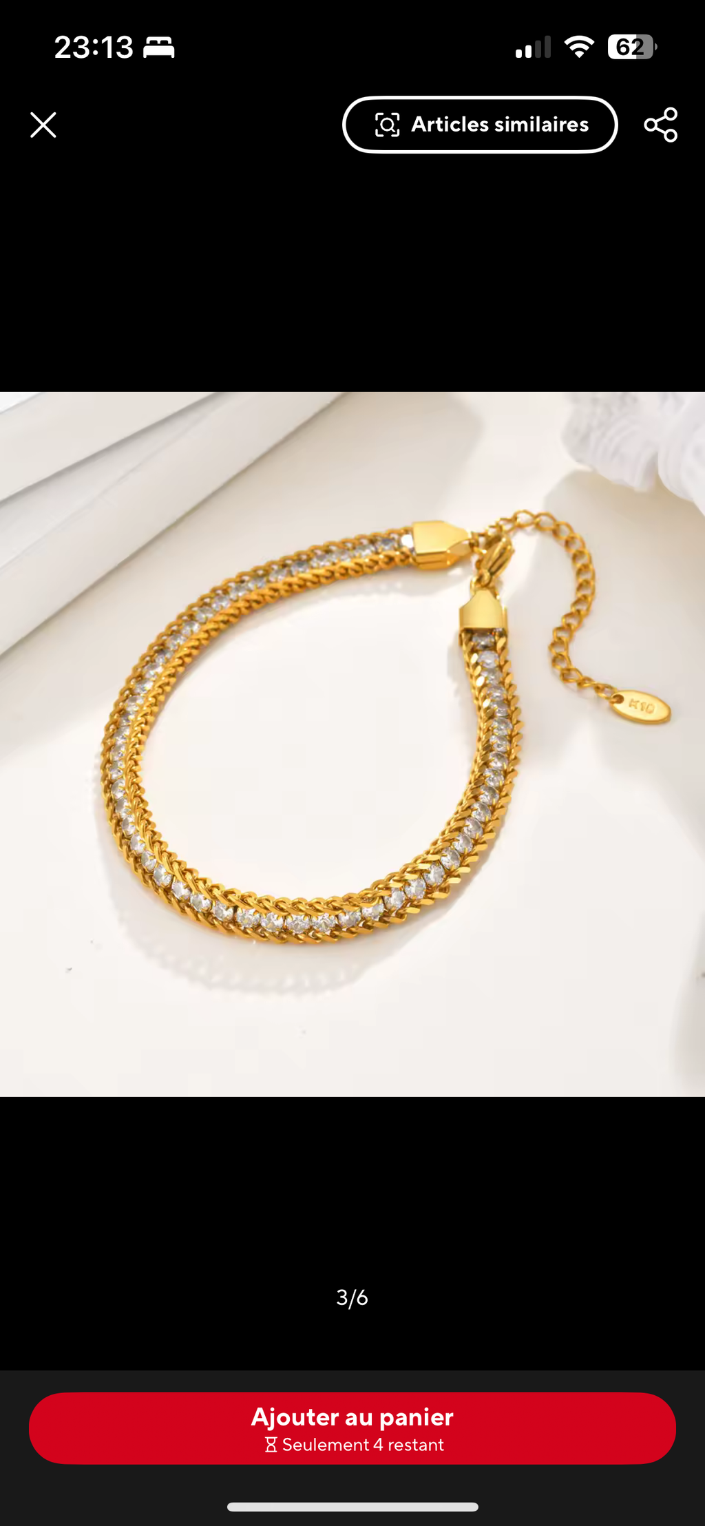 Bracelets de cheville avec strass