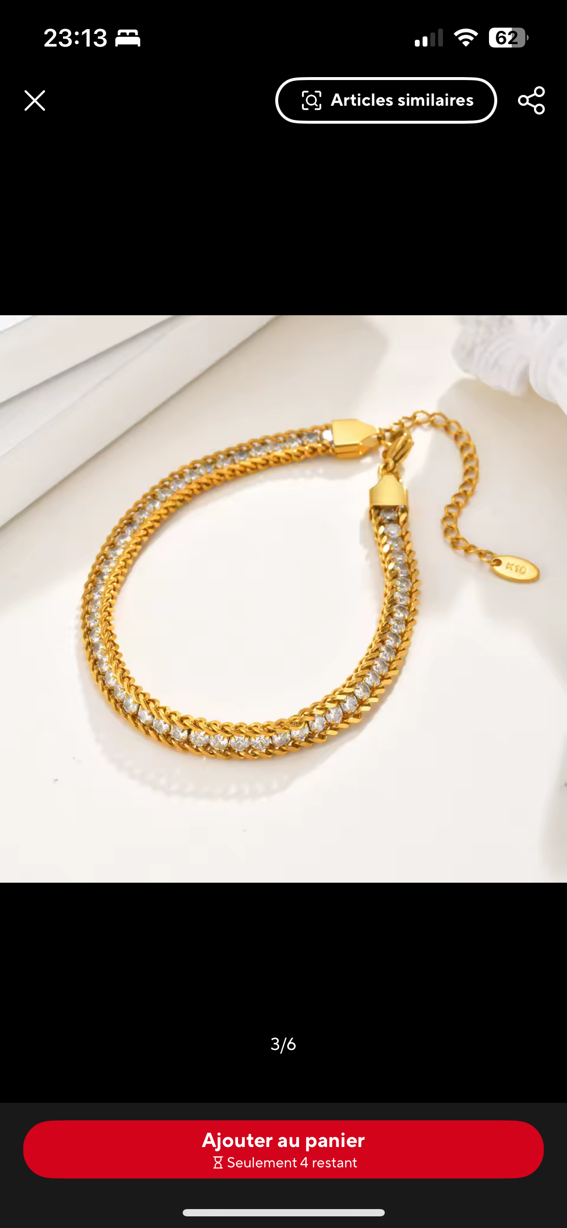 Bracelets de cheville avec strass