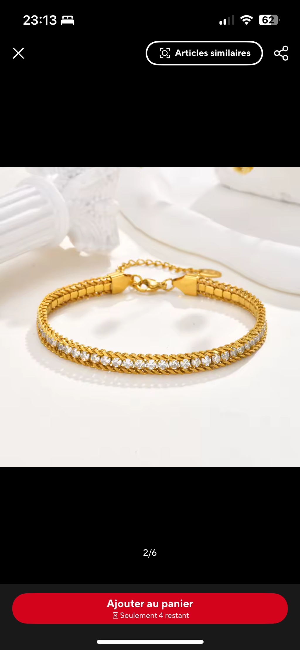Bracelets de cheville avec strass
