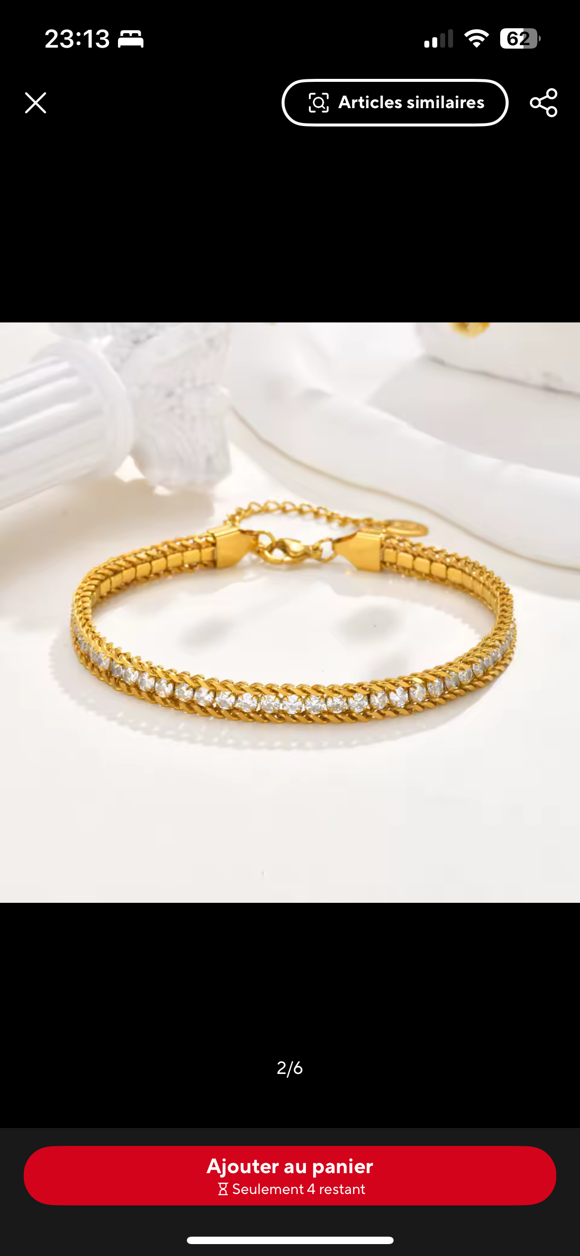Bracelets de cheville avec strass