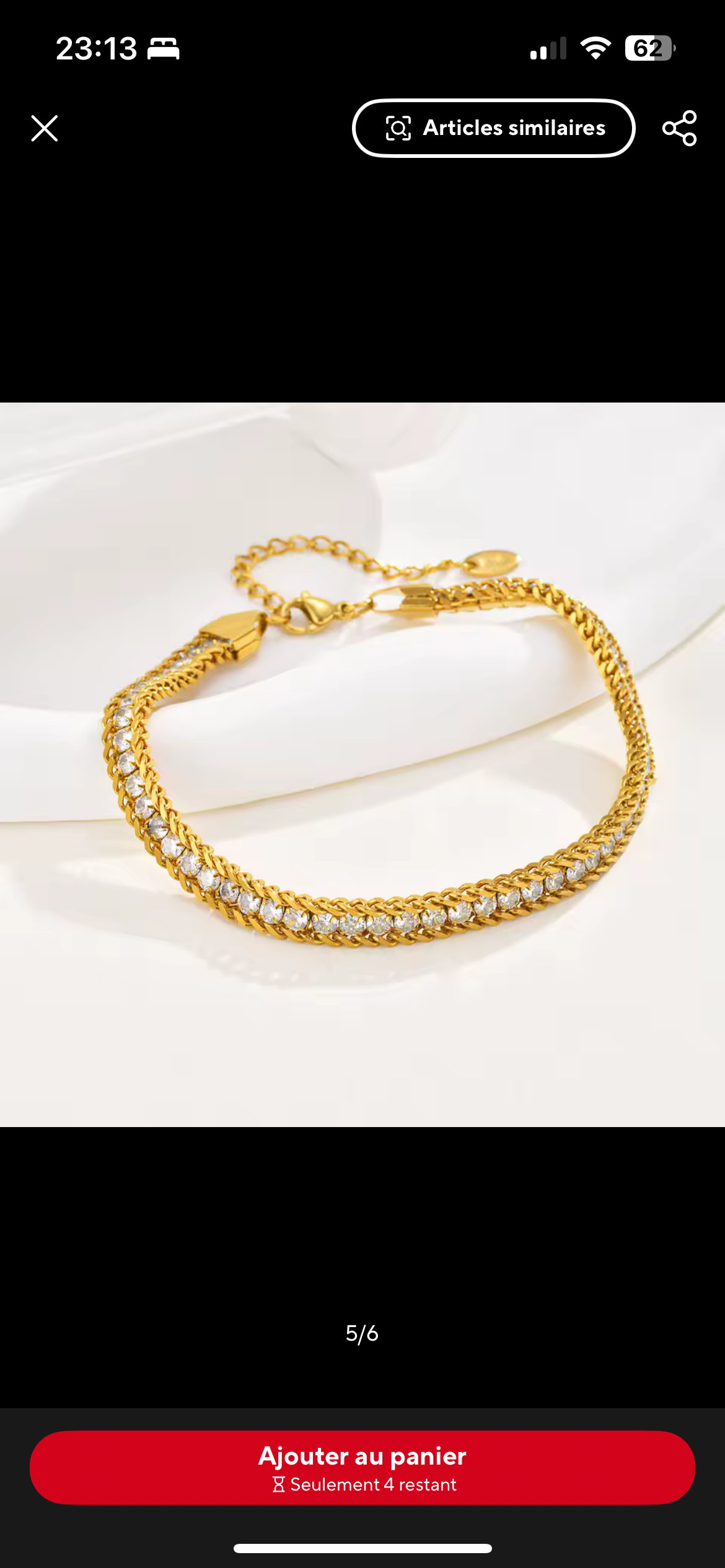 Bracelets de cheville avec strass